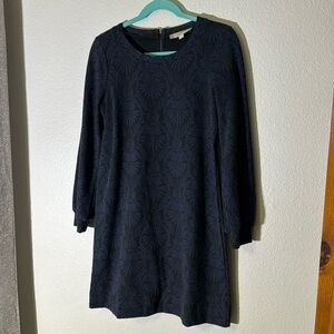 Long Sleeve LOFT Dress Navy and Black Small